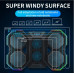 Dazzle Mute Super Cyclone F12 RGB – قاعدة مبرد لابتوب بـ 6 مراوح وإضاءة RGB