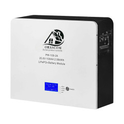 بطارية ORASCOM PW-100-24 ليثيوم 25.6V 100Ah LiFePO₄ – 2.56kWh – للتركيب الجداري