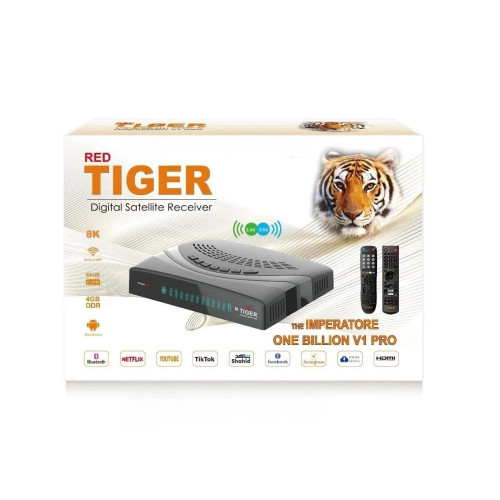 ريسيفر TIGER ONE BILLION V1 PRO – أندرويد 4K – منصة قوية بمعالج S905X3 ورام 4GB