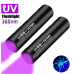 كشاف UV 365nm قابل للشحن هيكل ألمنيوم