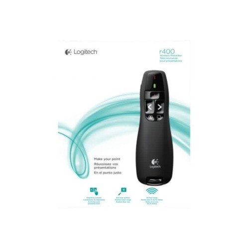 ريموت عروض Logitech R400 لاسلكي مع مؤشر ليزر ريموت عروض Logitech R400 لاسلكي مع مؤشر ليزر