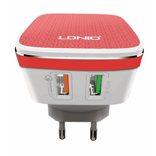 شاحن LDNIO A2405Q سريع بمنفذين USB