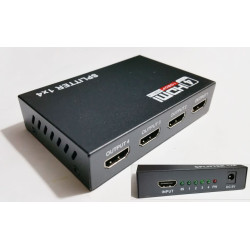 موزع اشارة HDMI منفذ الى اربعة منافذ 4X1 موزع اشارة HDMI منفذ الى اربعة منافذ 4X1