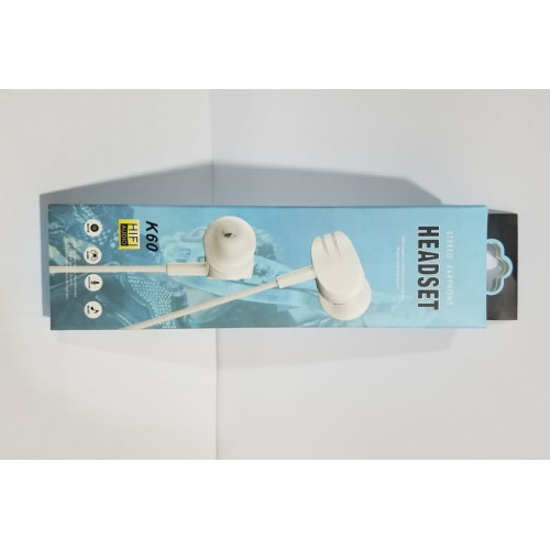 سماعات أذن سلكية K60 Stereo Headset