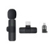 مايكروفون لاسلكي K8 بمنفذ Type-C وLightning للهواتف