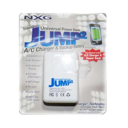 شاحن وبطارية احتياطية NXG Jump2 للرحلات بسعة 2200mAh مع منفذ USB شاحن وبطارية احتياطية NXG Jump2 للرحلات بسعة 2200mAh مع منفذ USB