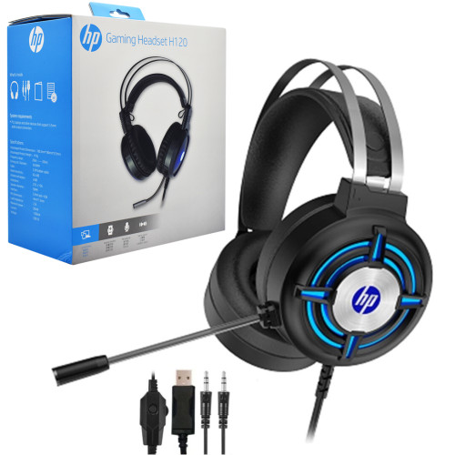 سماعة رأس ألعاب سلكية HP H120 USB مع AUX سماعة رأس ألعاب سلكية HP H120 USB مع AUX
