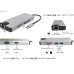 محول Type-C Hub 8 في 1 بدقة 4K مع HDMI وVGA وLAN وUSB 3.0