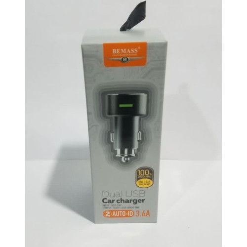 شاحن سيارة BEMASS C308 منفذين USB Auto-ID 3.6A