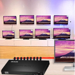 موزع HDMI ثمانية منافذ 1x8 بدقة 1080P
