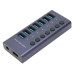 موزع USB 3.0 Hub بسبعة منافذ مع مفاتيح تشغيل وشحن سريع موزع USB 3.0 Hub بسبعة منافذ مع مفاتيح تشغيل وشحن سريع