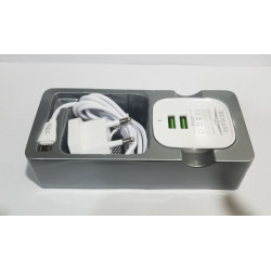 شاحن كهرباء BEMASS A201 منفذين USB مع كابل Type-C