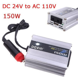 محول طاقة سيارة DOXIN 150W من DC 24V إلى AC 110V