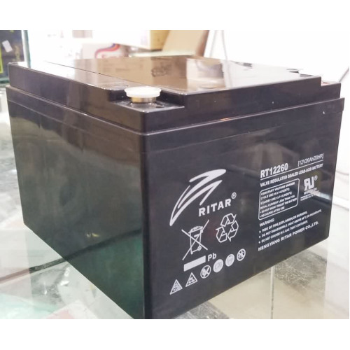 بطارية RITAR RT12260 ليد أسيد محكمة الإغلاق 12V 26Ah