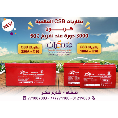بطارية CS Battery Lead Carbon 12V 100Ah C10