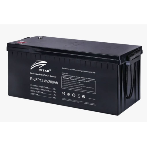 بطارية RITAR R-LFP12.8V200AH ليثيوم LiFePO4 سعة 200Ah بطارية RITAR R-LFP12.8V200AH ليثيوم LiFePO4 سعة 200Ah