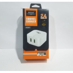 شاحن كهرباء BEMASS A2207 منفذين USB 2.4A مع كابل شاحن كهرباء BEMASS A2207 منفذين USB 2.4A مع كابل