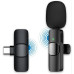 مايكروفون لاسلكي K8 بمنفذ Type-C وLightning للهواتف