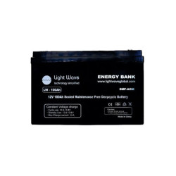 بطارية Light Wave AGM Deep Cycle سعة 12V 100Ah