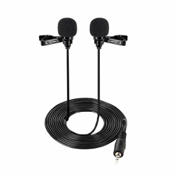 ميكروفون مزدوج Lavalier Clip للهواتف والكاميرات ميكروفون مزدوج Lavalier Clip للهواتف والكاميرات