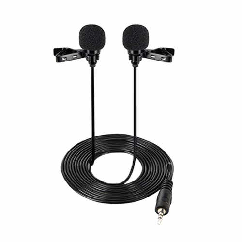 ميكروفون مزدوج Lavalier Clip للهواتف والكاميرات ميكروفون مزدوج Lavalier Clip للهواتف والكاميرات