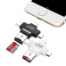 قارئ فلاشات وذواكر USB 4 in 1 متعدد المنافذ