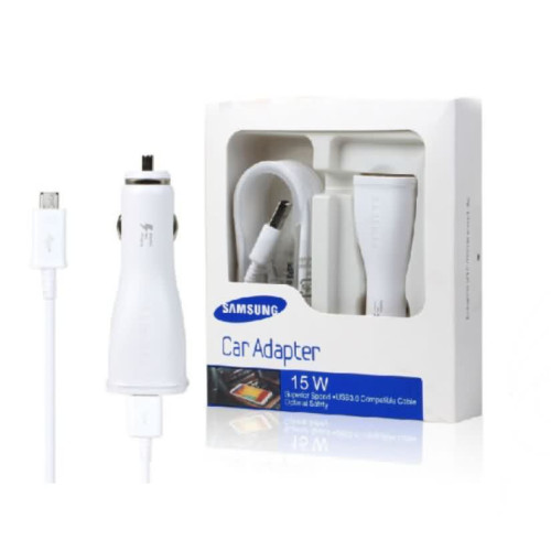 شاحن سيارة سامسونج سريع 15W مع كيبل Micro USB شاحن سيارة سامسونج سريع 15W مع كيبل Micro USB