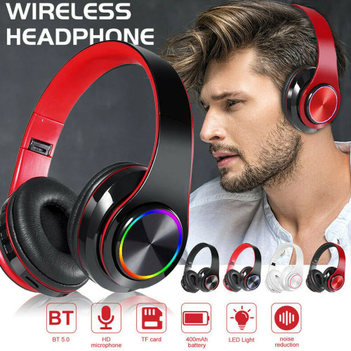 سماعة رأس لاسلكية Bluetooth T39 مع AUX وTF Card وFM
