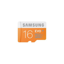 ذاكرة Samsung EVO microSDHC بسعة 16GB مع محول SD ذاكرة Samsung EVO microSDHC بسعة 16GB مع محول SD