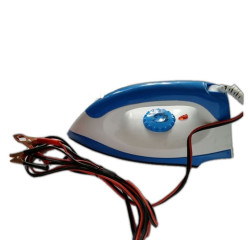 مكواة 12V للسيارة مع مشابك بطارية