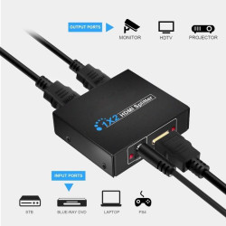 موزع HDMI منفذين 1x2 بدقة 1080P