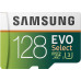 ذاكرة Samsung EVO Select microSDXC UHS-I U3 سعة 128GB مع محول SD ذاكرة Samsung EVO Select microSDXC UHS-I U3 سعة 128GB مع محول SD