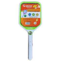 مضرب بعوض كهربائي قابل للشحن GECKO LTD-169 مع ضوء LED مضرب بعوض كهربائي قابل للشحن GECKO LTD-169 مع ضوء LED