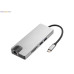 محول Type-C Hub 8 في 1 بدقة 4K مع HDMI وVGA وLAN وUSB 3.0