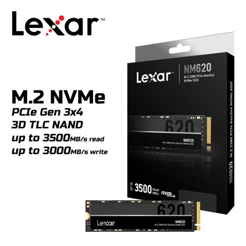 قرص Lexar NM620 M.2 2280 PCIe Gen3x4 NVMe SSD بسعة 1TB قرص Lexar NM620 M.2 2280 PCIe Gen3x4 NVMe SSD بسعة 1TB
