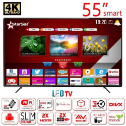 شاشة StarSat Smart LED مقاس 55 بوصة بنظام Android شاشة StarSat Smart LED مقاس 55 بوصة بنظام Android