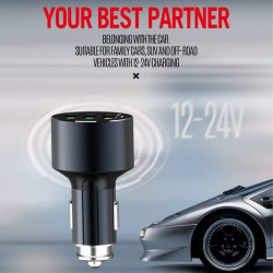 شاحن سيارة BEMASS C703Q ثلاثة منافذ USB شحن سريع شاحن سيارة BEMASS C703Q ثلاثة منافذ USB شحن سريع