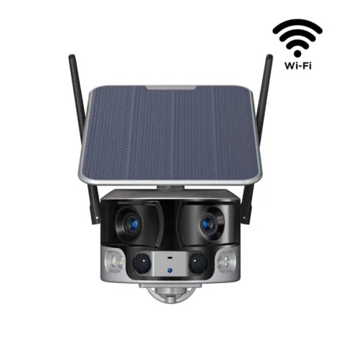 كاميرا مراقبة WiFi مزدوجة العدسة Y6 بدقة 8MP 4K مع لوحة شمسية كاميرا مراقبة WiFi مزدوجة العدسة Y6 بدقة 8MP 4K مع لوحة شمسية