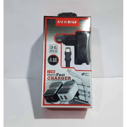 شاحن كهرباء FLY PLUS CH-45 بمنفذين USB وشحن سريع 4.8A شاحن كهرباء FLY PLUS CH-45 بمنفذين USB وشحن سريع 4.8A