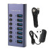 موزع USB 3.0 Hub بسبعة منافذ مع مفاتيح تشغيل وشحن سريع موزع USB 3.0 Hub بسبعة منافذ مع مفاتيح تشغيل وشحن سريع