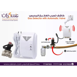 جهاز كاشف تسريب الغاز مع محبس أوتوماتيكي